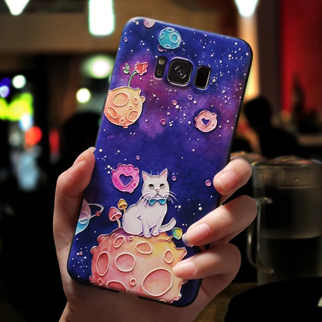 3D Emboss Cute Cases For Samsung Galaxy J3 J4 J5 J6 S8 S9 Plus J7 J8 A8