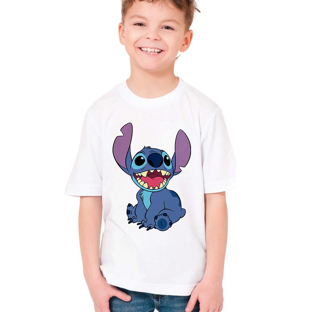 

Lilo & Stitch Kids T Shirt Cartoon Stitch and Lilo Children T Shirt Boys Girls Unisex Tshirt Casual Tops Tees Summer Clothing