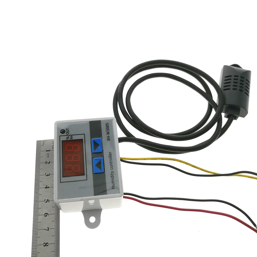 12V 24V 220V Цифровой Управление влажностью; гигростат и гигрометром декоративные часы для Управление влажностью переключатель регулятора 0~ 99% RH+ датчик влажности
