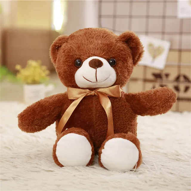 small dark brown teddy bear