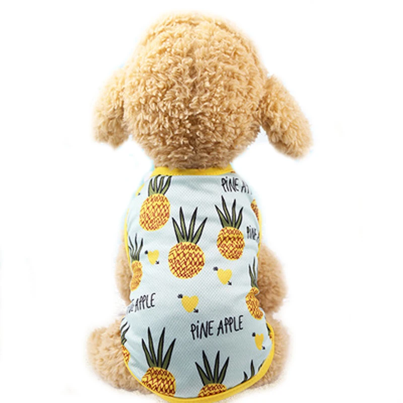 Милые летние Pet собачья жилетка, одежда банан с фруктовым рисунком щенка собаки кошки Футболка жилет Толстовка сетки животных-xxl