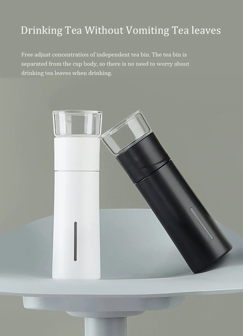 Xiaomi 300ml Portable water bottle sport bottle Travel Mugs Thermal Cup Tea Infuser Bottle sports Tea Filter Glass Tea Bottle hot sale (3)