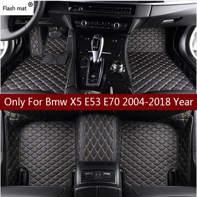 Flash Mat Leather Car Floor Mats For Bmw X5 E53 E70 2004 2013 2014
