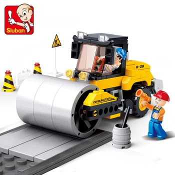 

SLuban 171Pcs Engineering Drum Street Roller 3D Bricks Educational boy Building Blocks Toys Hobbies for Children Brinquedos Gif