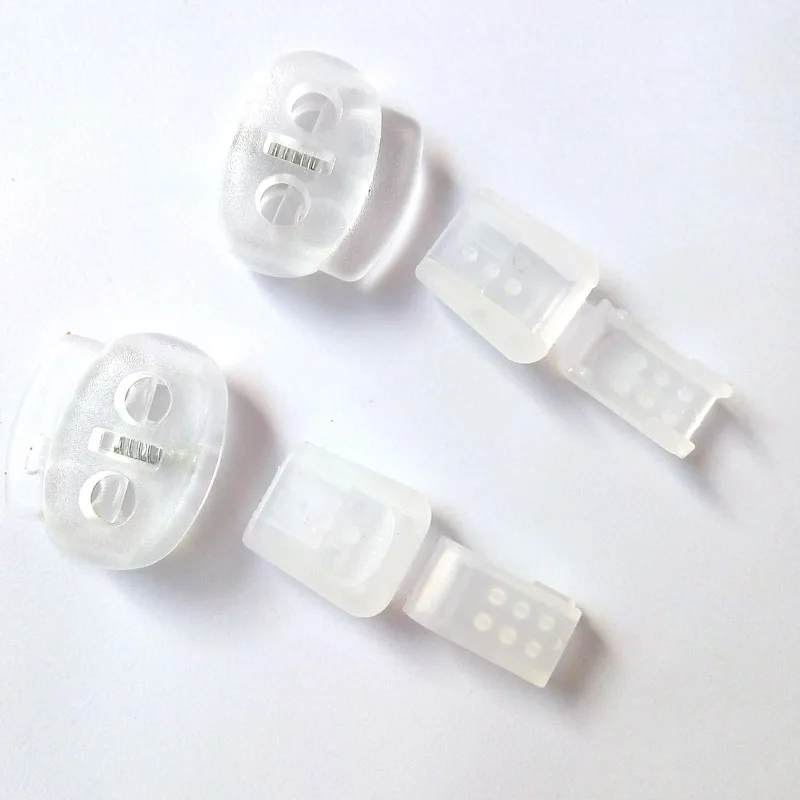JUP1-50 Sets Transparent Flat Buckle Elastic Shoes Buckles Decorative Buckles Child Adult No-tie Shoelaces Never Tie Laces Again