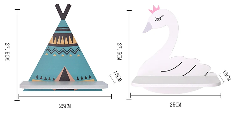 Настенный стеллаж для хранения в скандинавском стиле, с изображением палатки, для детской комнаты, магазина одежды, полка для демонстрации, украшение для дома