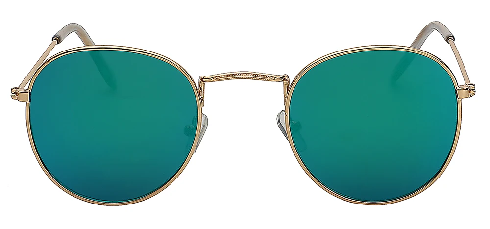 Gold w green mirror XIU овальные оттенки брендовые дизайнерские солнцезащитные очки для мужчин и женщин Ретро Винтажные Солнцезащитные очки Лидер продаж металлические очки UV400 - Цвет линз: Gold w green mirror