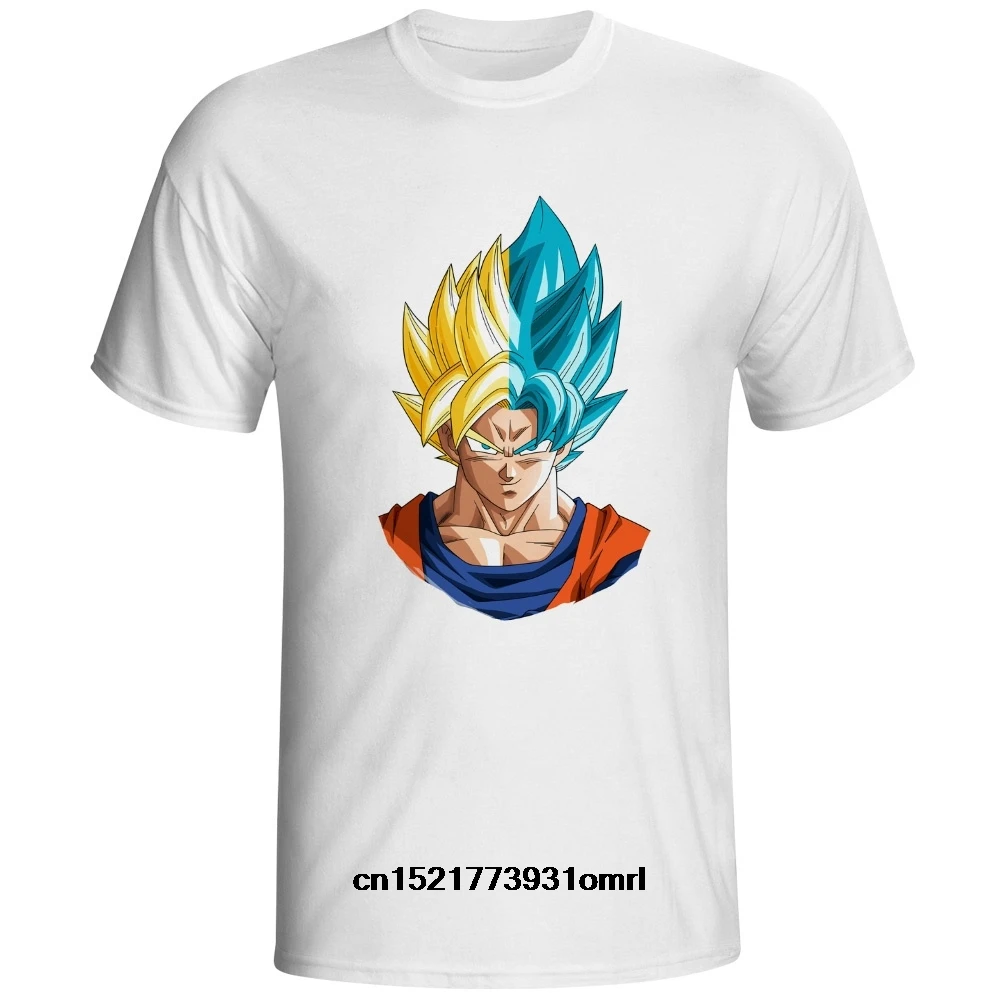 Для мужчин футболка Супер Saiyan 2 X синий Забавный новинка wo | Мужская одежда