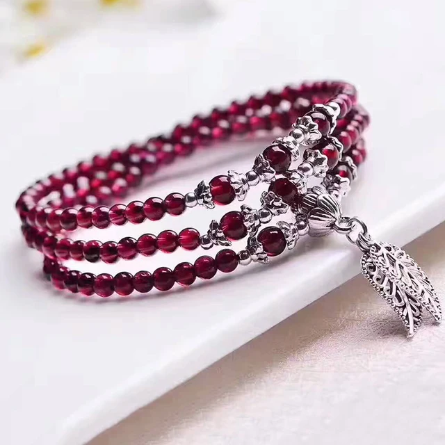 Bracelet Pierre Grenat Rouge