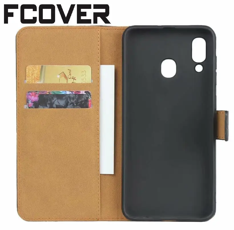 

For Samsung Galaxy A20 A10 A30 A50 A40 A70 M10 M20 M30 Wallet Genuine Leather case Book Stand Card Protection Shell Phone Cover