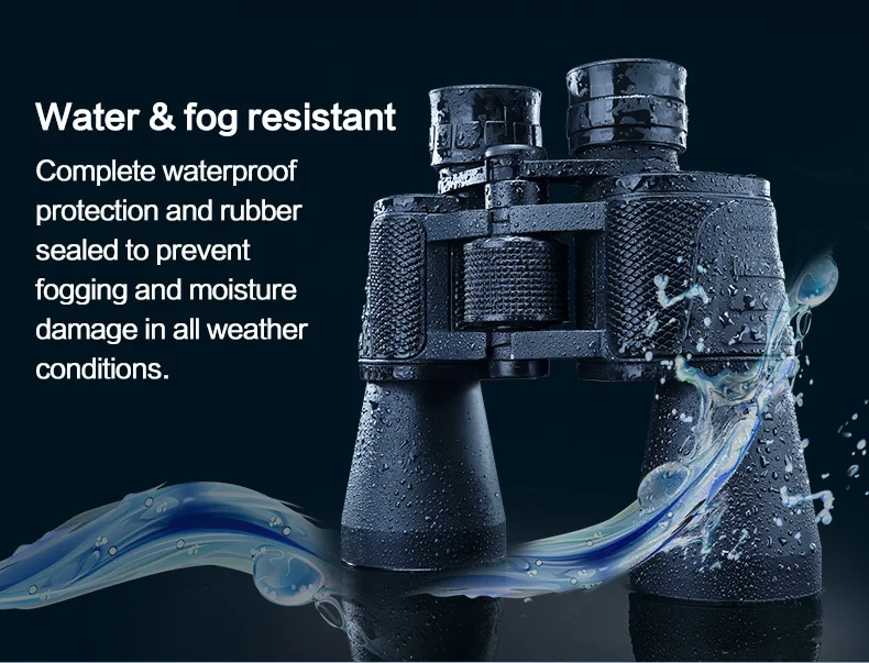 Binóculo com Ampla Bak4 com Lente com Lente 10x50 para Caça Visão Longo Alcance Ótico Profissional à Prova D'água Telescópio Esportivo Prisma Uscamel 8 longo alcance ótico profissional à prova d'água