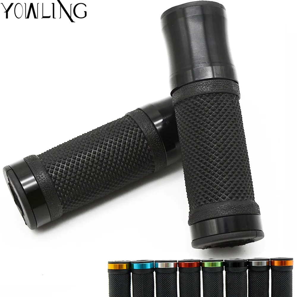 7/8 Motorcycle Aluminum Rubber Gel Hand Handle Grips Motorbike