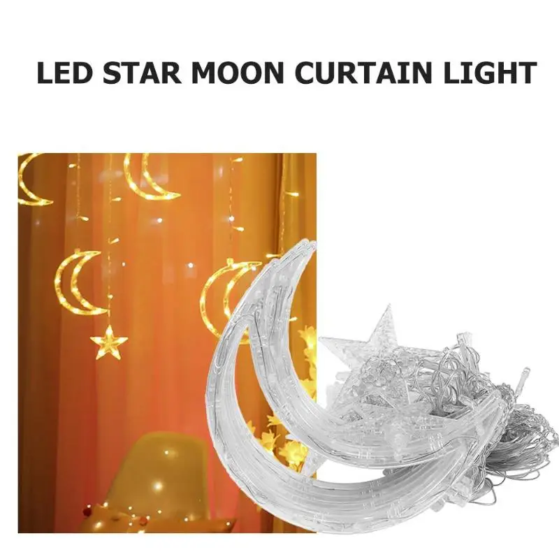 Светодиодный светильник в виде звезды луны, сказочные световые гирлянды, романтическая ночная лампа, Свадебный домашний декор