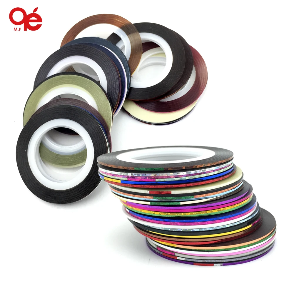 30 цветов rolls striping tape line nail art sticker Инструменты косметические украшения на наклейки