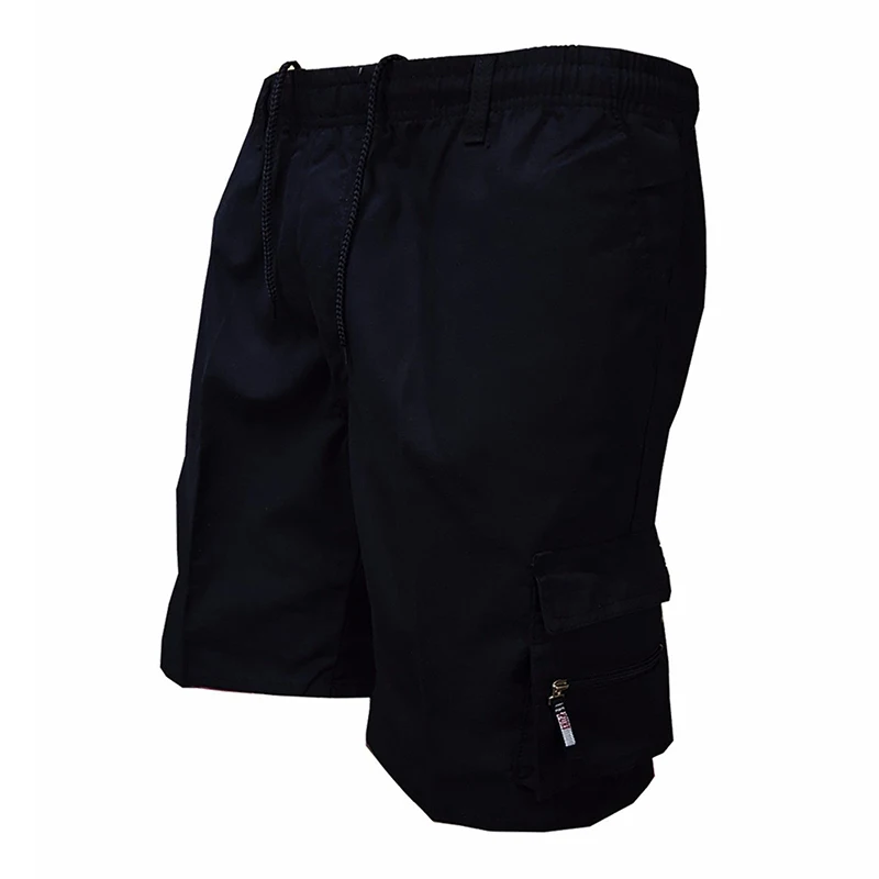 Plus Size 3XL Men New 2018 Summer Cargo Shorts Casual Solid Brand Clothing Fashion Male Elastic Waist Pockets Drawstring Shorts