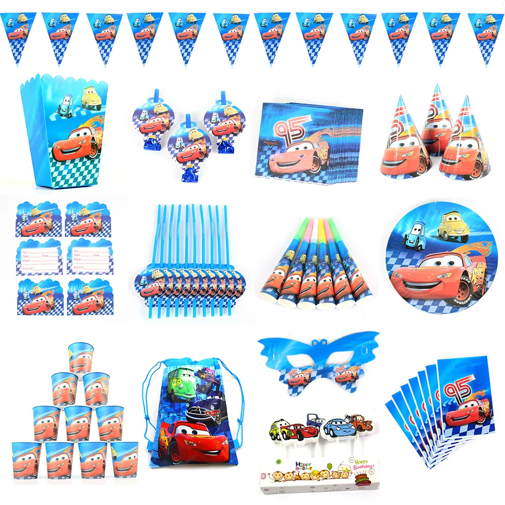 

Car Party Supplies baby shower Kids Birthday Party Decoration Boys Favor Cars Party Supplies Decoration Set