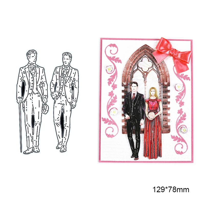 

Groom and Groomsman Dies Scrapbooking New Arrival Metal Cutting Dies New 2019 Embossing Craft New Die Cut New dies for 2019