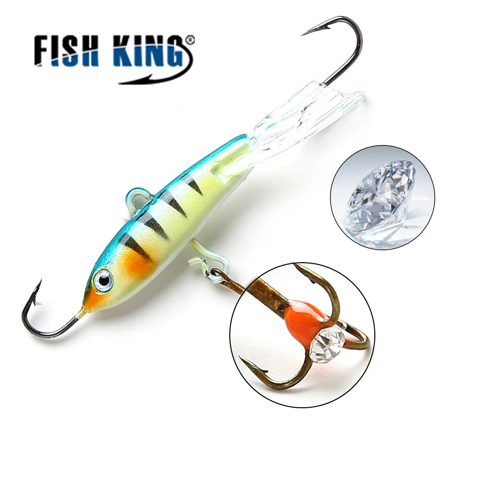 

FISH KING winter ice fishing lure 1PC 12G/6.7CM minnow hard artificial bait Balancer for Fishing Lead Jigging lure pesca tackle