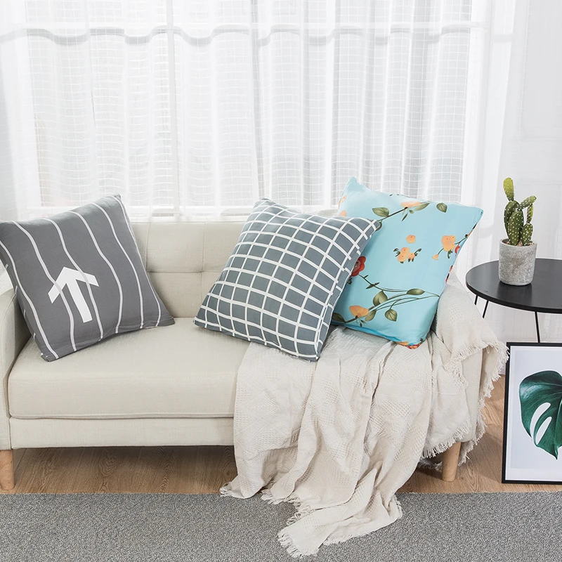 Knitted Cushion Cover Decorative Pillow Case Square 45 * Printed Pillowcase for Home Chair Decor and Car | Дом и сад