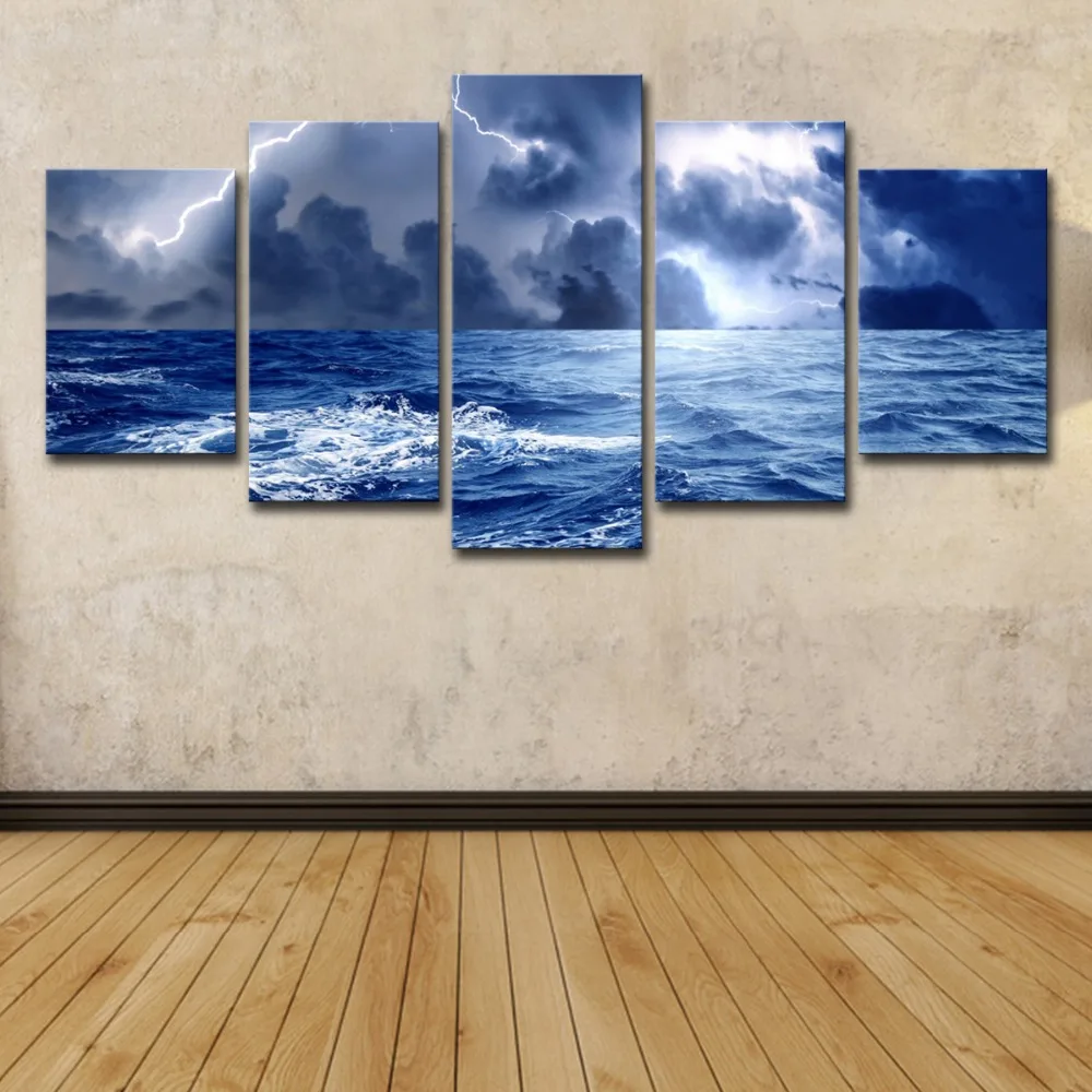5P2275-HD Printed Storm Lightning Painting Canvas Print room decor print poster picture canvas Free shipping (4) 