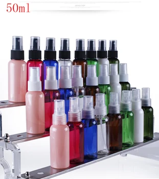 

50ml many color spray pump bottle cosmetic packaging bottle,1.7 oz plastic empty bottles for liquid medicine 50pc/lot