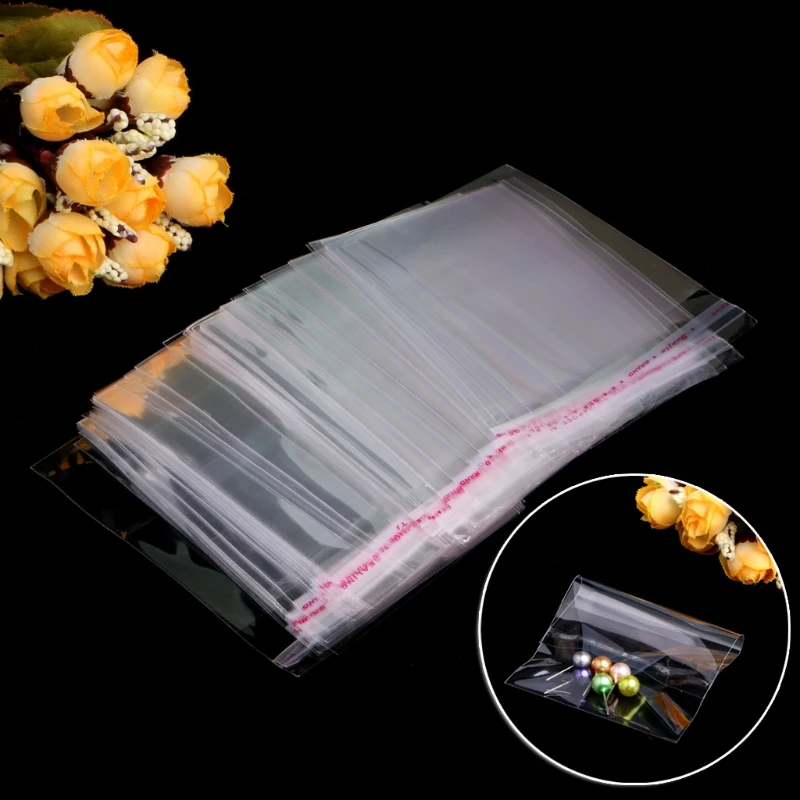 

JAVRICK 100pcs Zip Lock Pouches Clear Poly Bag Reclosable Plastic Small Baggies Gift Candies Packing Bags 4 Size