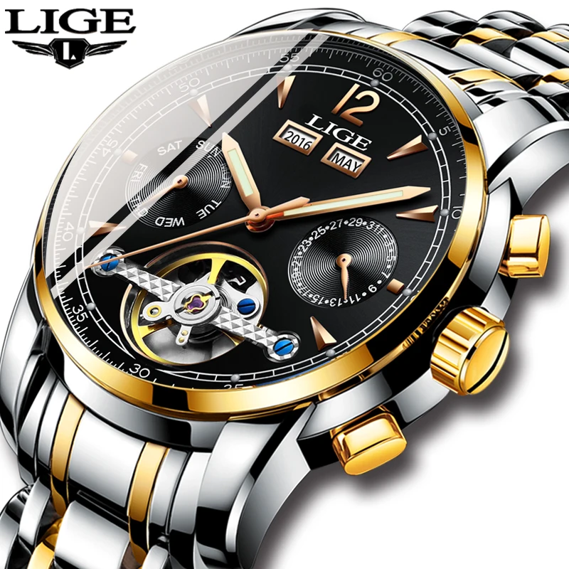 ييج الرجال ووتش الأزياء التلقائي الميكانيكية ووتش عارضة الرياضة توربيون الفولاذ المقاوم للصدأ للماء الساعات Relogio Masculino ييج الرجال ووتش الأزياء التلقائي الميكانيكية ووتش عارضة الرياضة توربيون الفولاذ المقاوم للصدأ للماء الساعات Relogio Masculino