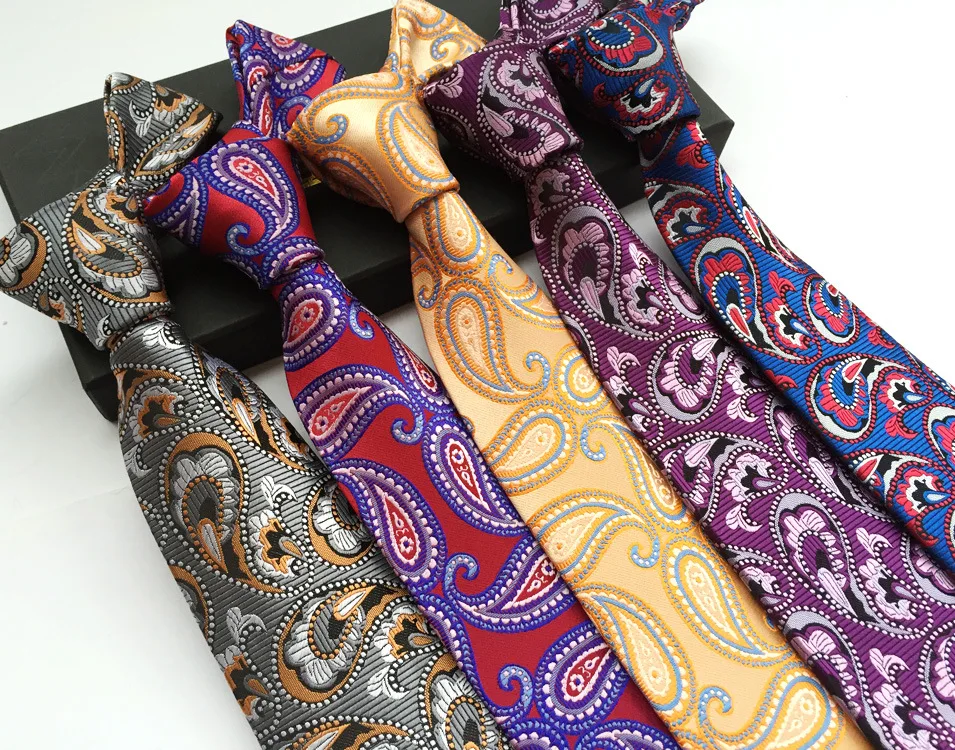 8cm New Style Tie Bridegroom Luxury Necktie Paisley Ties Jacquard Woven