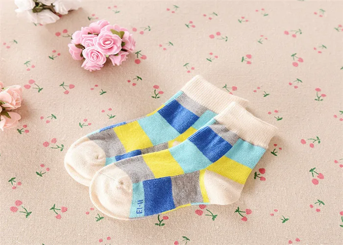 3 пар/лот, специальное предложение, новинка года, весенне-осенние детские носки цветные носки для малышей модели в клетку, A-cll-015-3 - Цвет: color  2