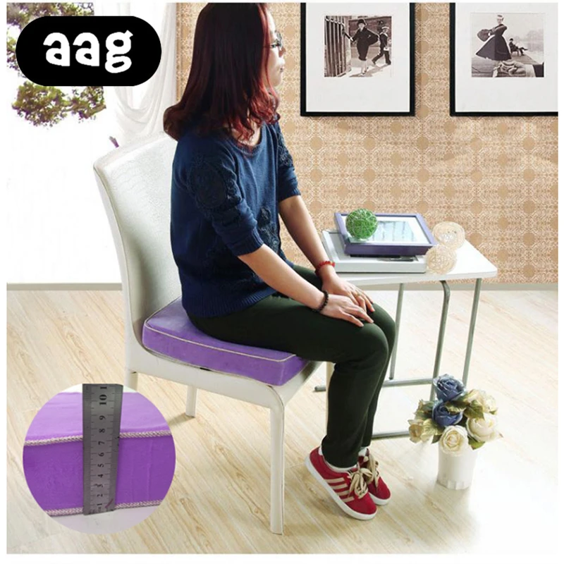 AAG سميكة مرونة حصير وسادة مقعد قابل للغسل لينة الصلبة مربع عدم الانزلاق وسادة كرسي للمنزل كنبة مكتب مخدة كرسي 45x45