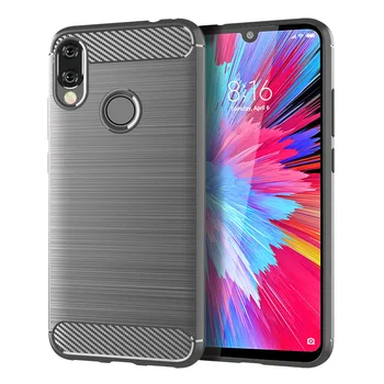 

50pcs/lot Ultra Slim Carbon Fiber Shockproof Armor Brushed TPU Case For Xiaomi Redmi 7A Redmi Go Redmi Note 7S