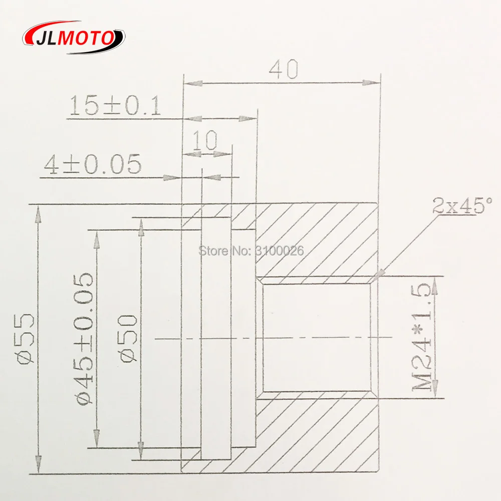 JLG-037-2-001-SWIM-ARM-BOLT-GO-KART-BUGGY-PARTS