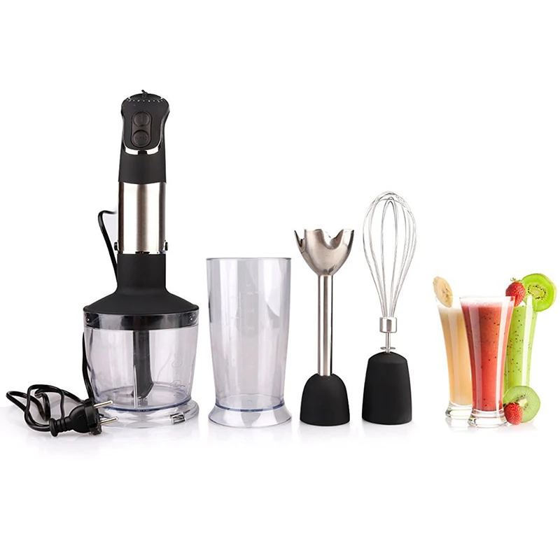 

Durable Hand Blender 4 in 1 immersion Blender for Kitchen Food Processor stick with Chopper Whisk Electric Juicer Mixer Grinder