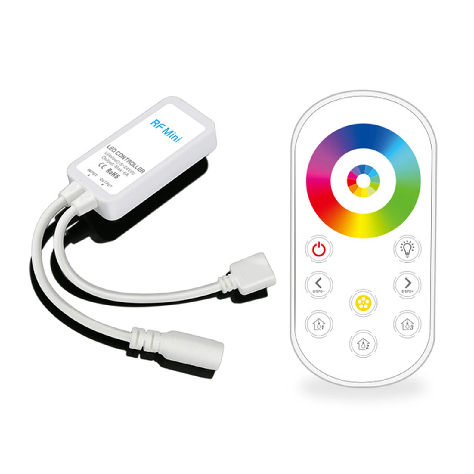 

DC5-24V Mini LED Wireless RF DIM CCT RGB RGBW RGB+CCT LED Controller Touch Remote control for led Light Strip DC 5V 12V 24V