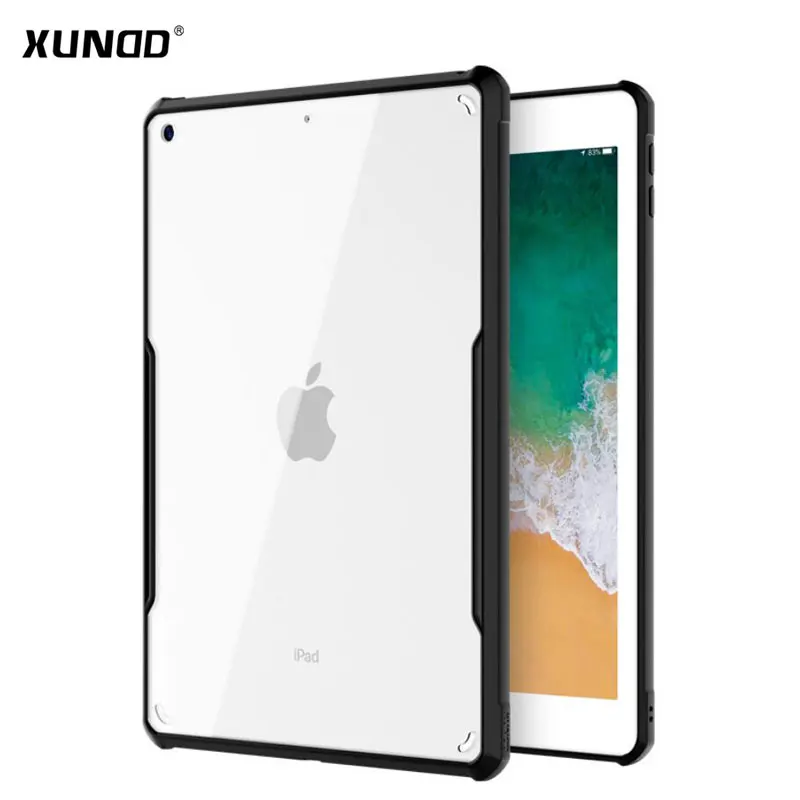 

Xundd Shockproof Case for iPad Pro 10.5 11inch Transparent Anti-fall Protective Tablet Cover for iPad 9.7 2017/2018 Mini 4