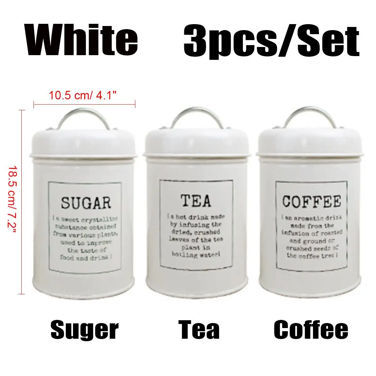 3 шт./компл. крышка бака для хранения стальная кухонная утварь многофункциональный сахар чай коробка для кофе чехол бытовой контейнер для еды снэк-бак