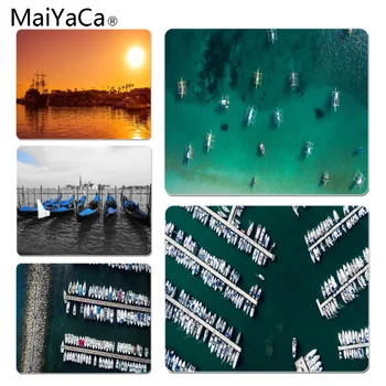 

MaiYaCa Simple Design Harbour with Neatly Arranged Ships Gamer Speed Mice Retail Small Rubber Mousepad Size for 18x22cm Mousepad