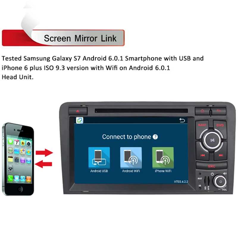 Sale 7 Inch Car Stereo Radio GPS Navigation For Audi A3 8P 8PA Quad Core 1024*600 Android 8.1 GPS Capacitive Touch Screen Radio 3