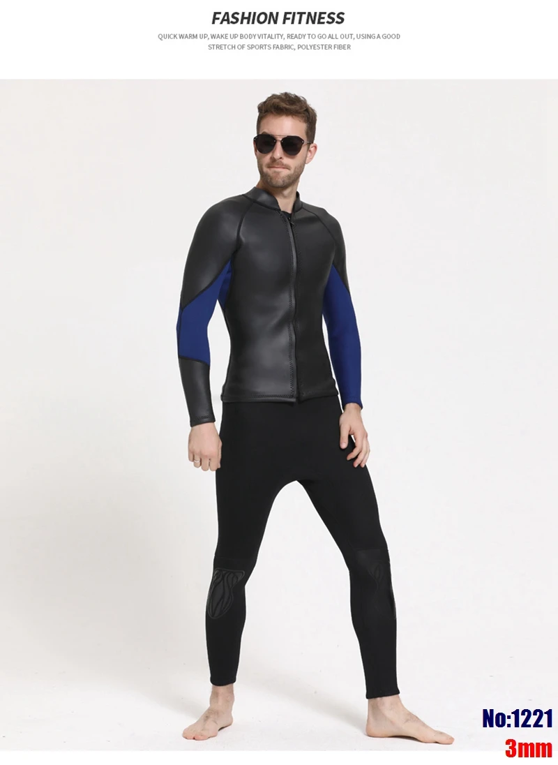 Профессиональный 3 мм неопрена дайвинг пиджак Виндсерфинг CR легкая куртка гидрокостюм купальники лодках подводного плавания теплые