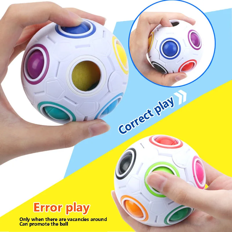 Творческий Магия сферические скорость радуги, Пазлы мяч Футбол Детские Развивающие обучения головоломки игрушечные лошадки для детей и