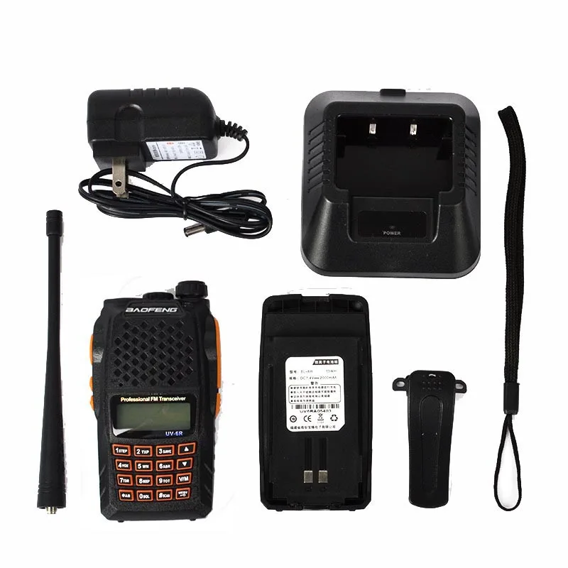 BaoFeng UV-6R UV 6R двухстороннее радио портативная рация Pofung 5 Вт 128CH UHF/VHF Двухдиапазонный обработанный трансивер