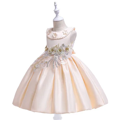 Детские нарядные платья для девочек; элегантное торжественное платье принцессы высокого качества; платье с цветочным узором для девочек; платье на свадьбу и выпускной; одежда для детей - Цвет: NE