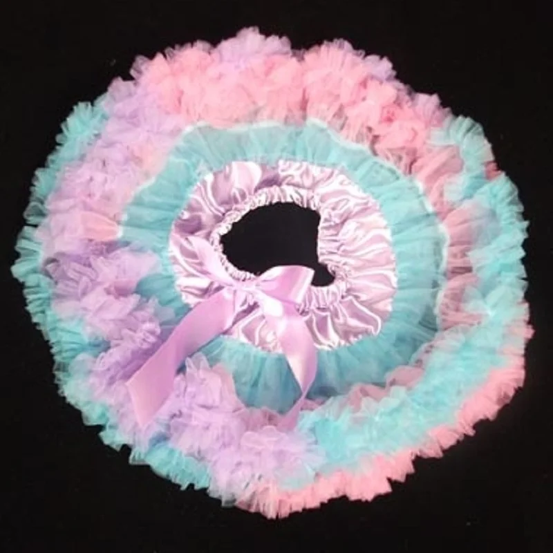 

Chiffon saia lavender blue pink rainbow tutu for baby girl Rainbow tutu baby birthday patchwork chiffon pettiskirt newborn baby