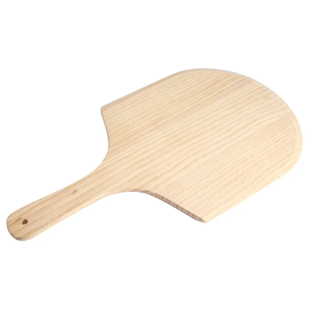 Solid Wood Pizza Tray Handle Bread Roll Cake Kitchen 14 Inch Square