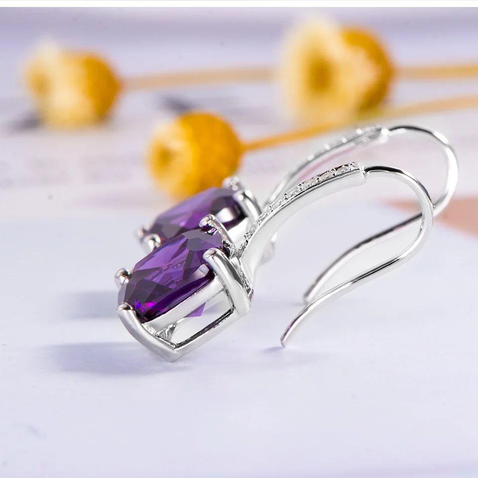 silver amethyst clip earrings for women brand fine jewelry (5)