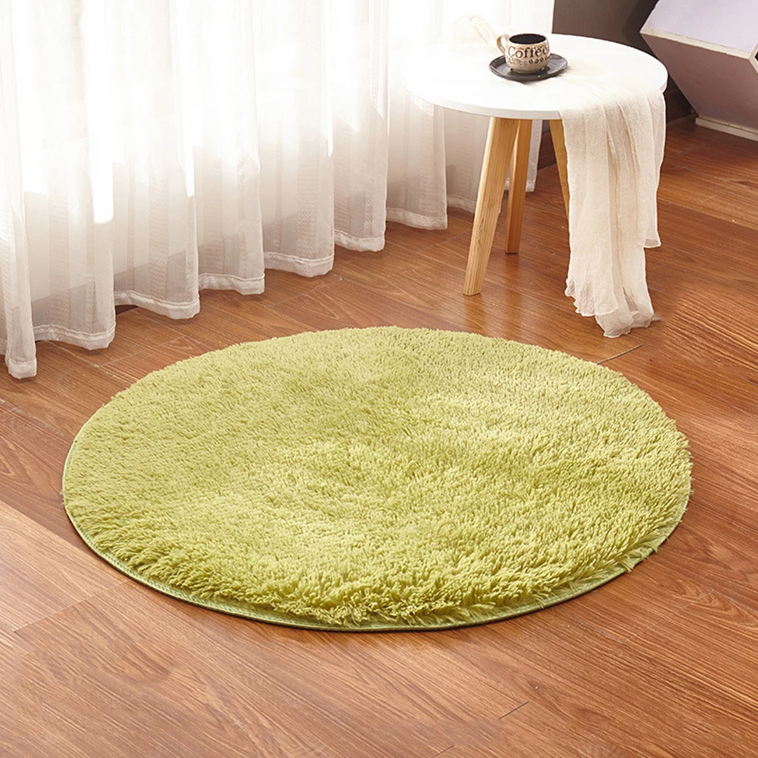 Диаметр 30 см-160 см, мягкий искусственный ковер, накидка на стул, коврик для спальни, искусственный теплый Пушистый Ковер, сиденье, текстиль, меховые коврики - Цвет: Grass Green