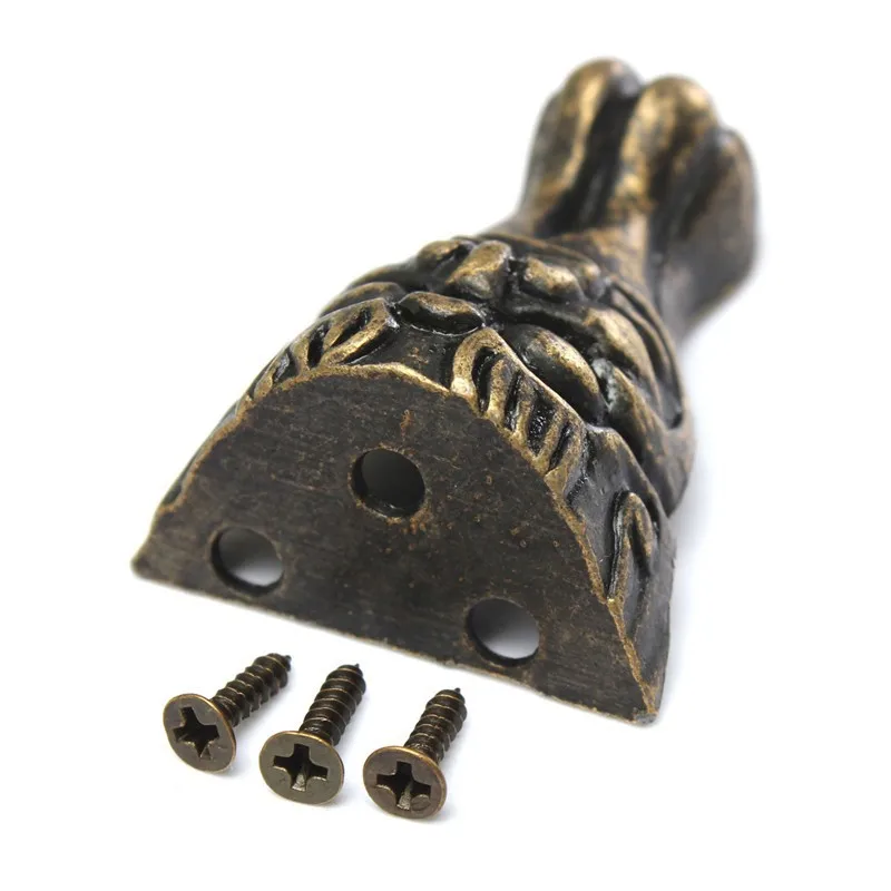 NAIERDI античная деревянная шкатулка для украшений протектор для шкафа украшения ноги бронзовые угловые кронштейны для мебели скобяные изделия