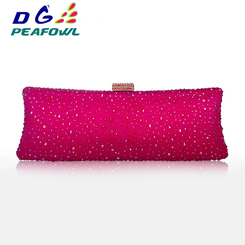 Pink Crystal Evening Clutch Bag Women Designers Bags and Purses Wedding
