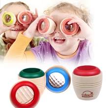 Magic bee eye effect Wooden Educational Magic Kaleidoscope Baby Kid Learning Toy box watch colorful world