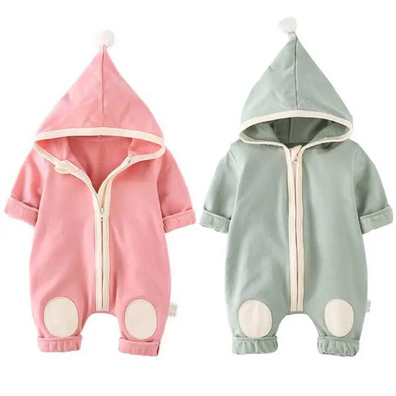 Baby Robes Baby Creeping Suit Newborn Clothes Long Sleeve Baby Romper Infant Hooded Cute Romper Fall Long Sleeve